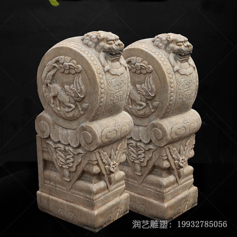 石雕抱鼓石雕塑 石雕抱鼓石雕塑