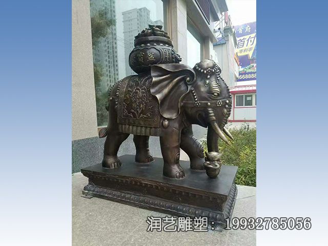 庭院铜雕大象雕塑 庭院铜雕大象雕塑