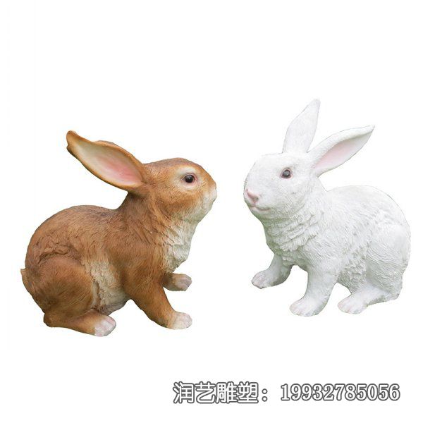 公园玻璃钢兔子动物雕塑 公园玻璃钢兔子动物雕塑