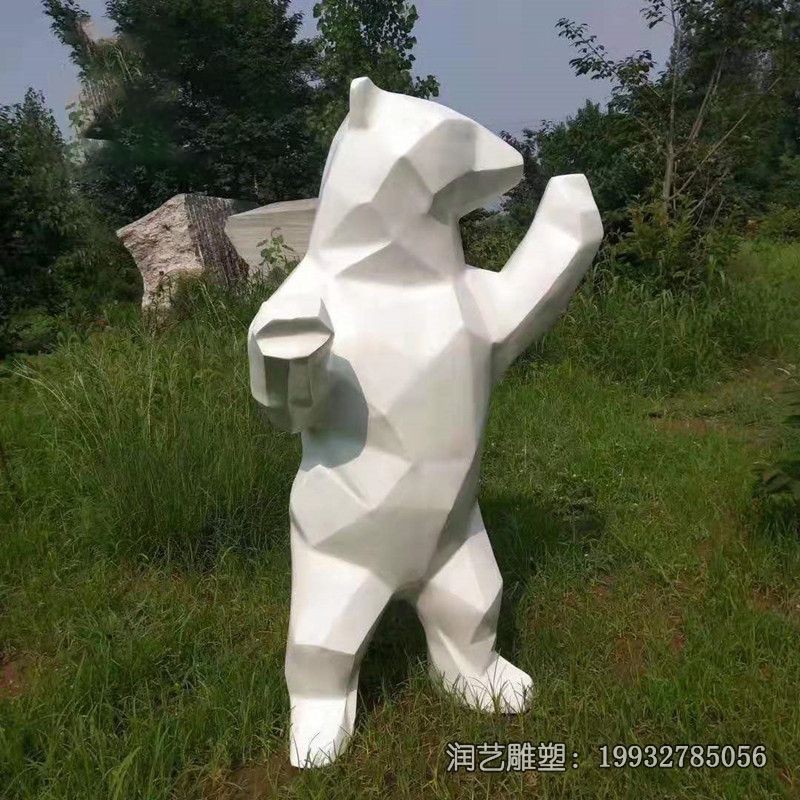 城市玻璃钢熊雕塑 城市玻璃钢熊雕塑