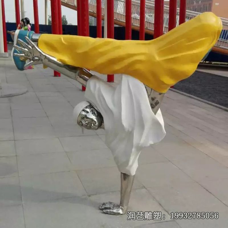 城市人物不锈钢跳舞雕塑 城市人物不锈钢跳舞雕塑