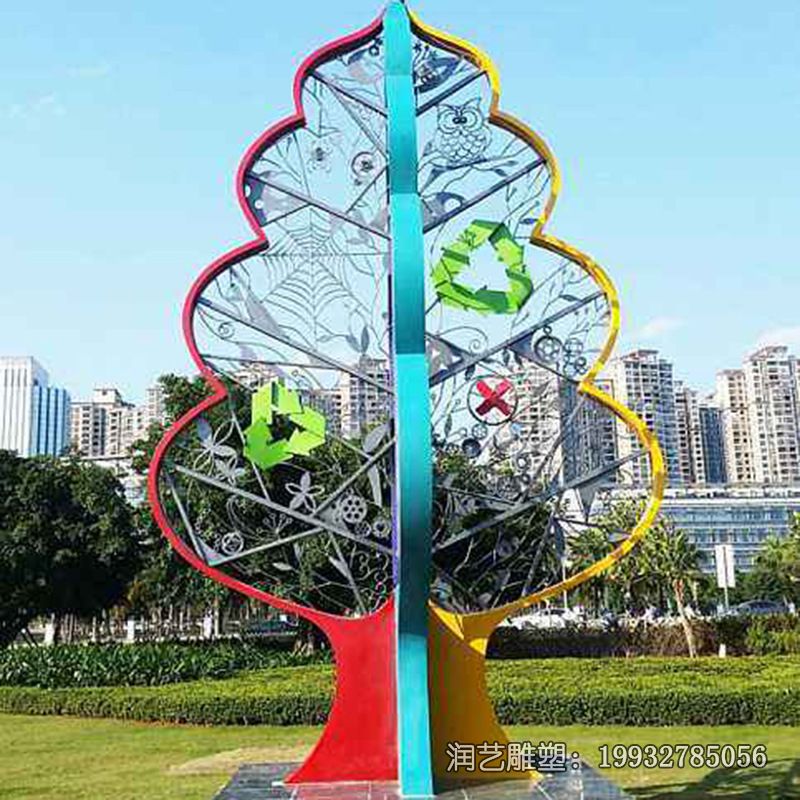 不锈钢校园树雕塑 不锈钢校园树雕塑