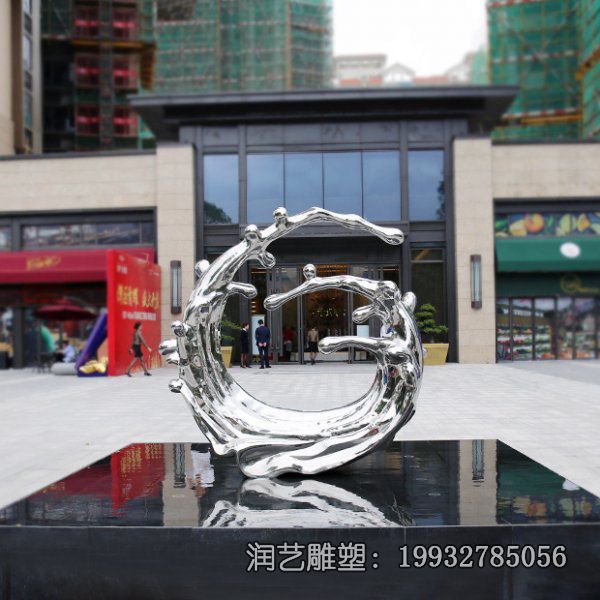 小区不锈钢海浪抽象雕塑 小区不锈钢海浪抽象雕塑
