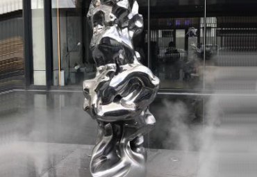 街道不锈钢太湖石景观雕塑