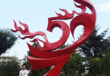 城市不锈钢飘带抽象雕塑