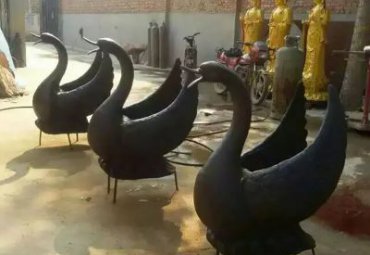 园林铜雕天鹅雕塑