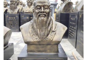 孔子铜雕校园雕塑
