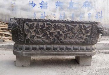 石雕水缸公园雕塑