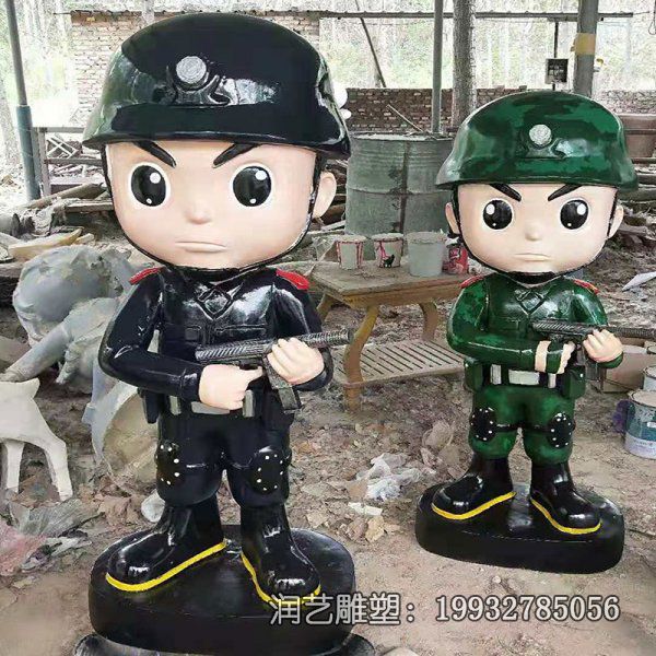 玻璃钢户外警察人物雕塑 玻璃钢户外警察人物雕塑