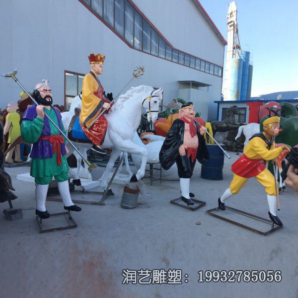 玻璃钢街道西游记雕塑 玻璃钢街道西游记雕塑