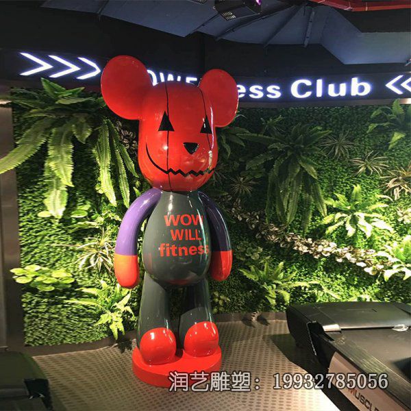 酒店玻璃钢暴力熊雕塑 酒店玻璃钢暴力熊雕塑