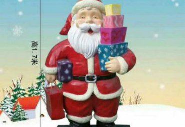 玻璃钢公园圣诞老人人物雕塑