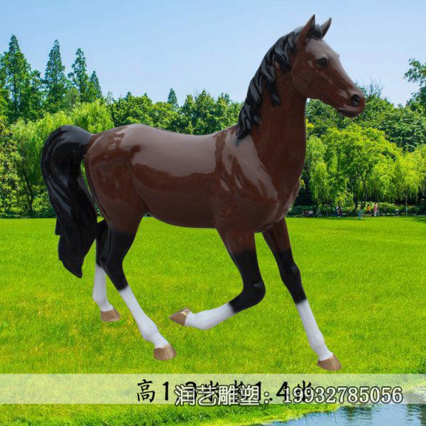 玻璃钢城市动物马雕塑 玻璃钢城市动物马雕塑