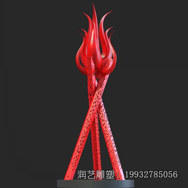 不锈钢校园火炬雕塑 不锈钢校园火炬雕塑