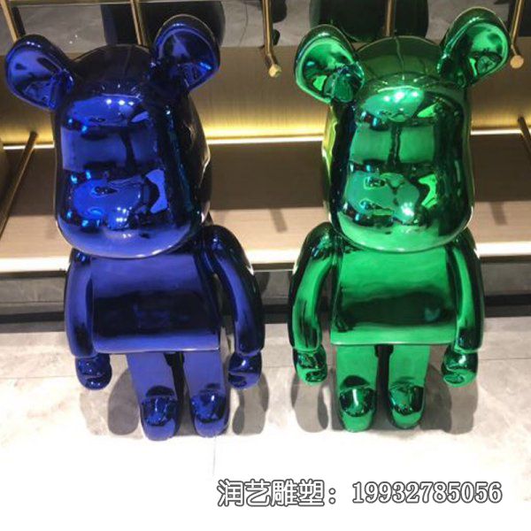 不锈钢抽象熊动物雕塑 不锈钢抽象熊动物雕塑