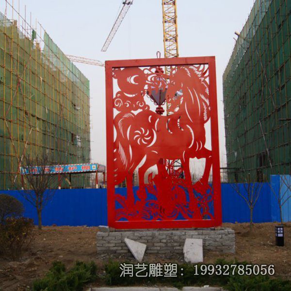 城市不锈钢景观剪纸雕塑 城市不锈钢景观剪纸雕塑
