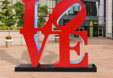 不锈钢公园景观love雕塑