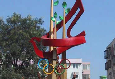 景观不锈钢企业五环雕塑