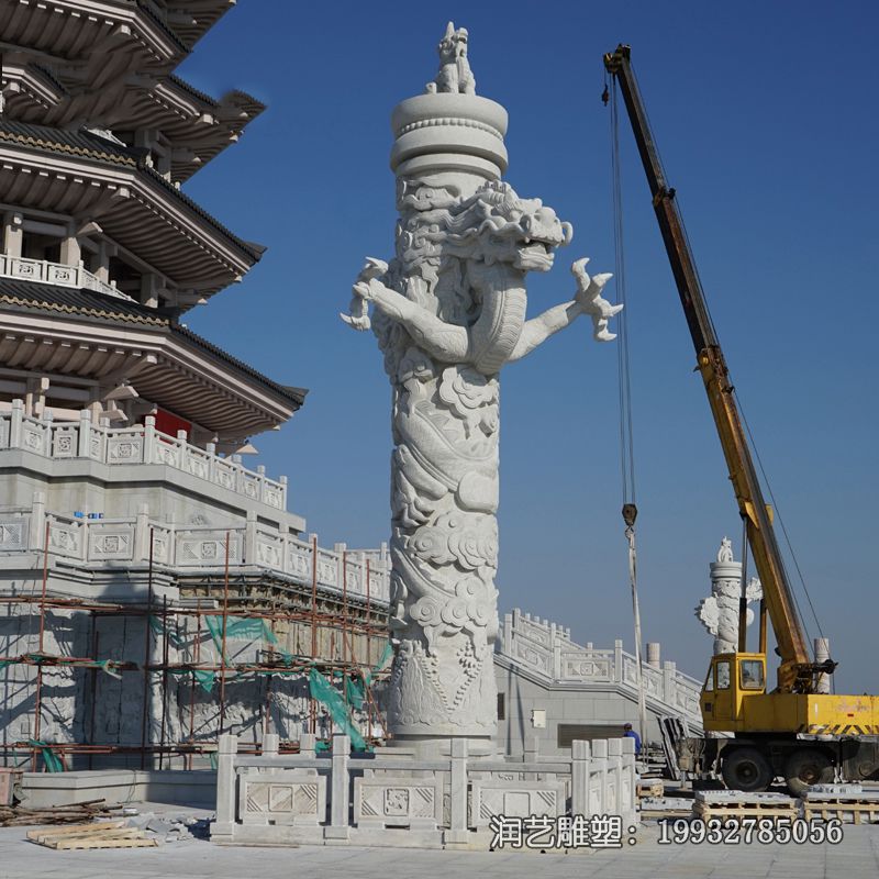 广场石雕龙柱雕塑 广场石雕龙柱雕塑
