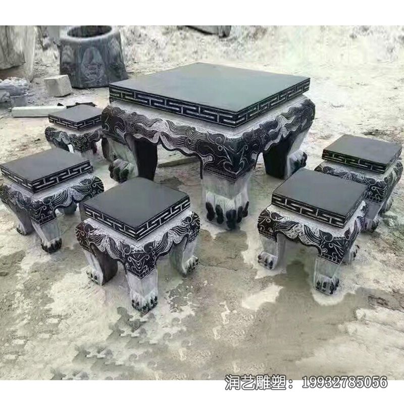 桌凳小区石雕雕塑 桌凳小区石雕雕塑