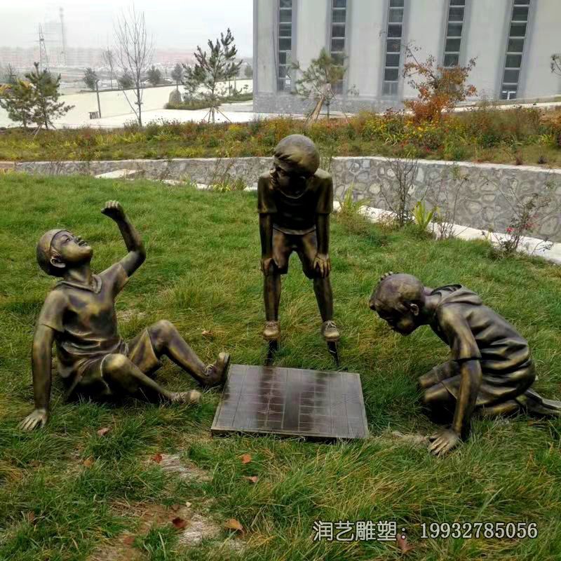 广场儿童铜雕雕塑 广场儿童铜雕雕塑