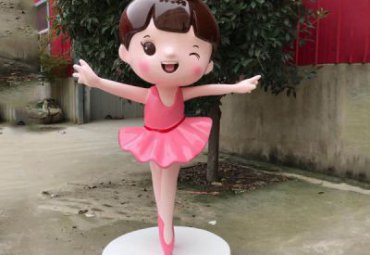 玻璃钢街道跳舞雕塑