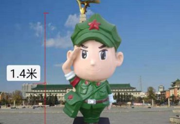 玻璃钢景区红军人物雕塑