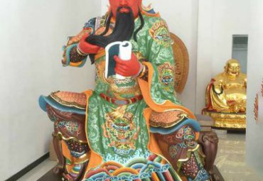 户外玻璃钢关公雕塑