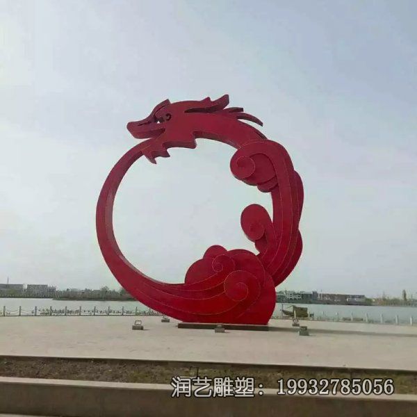 城市不锈钢抽象龙雕塑 城市不锈钢抽象龙雕塑