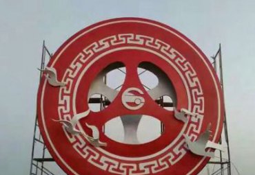 街道不锈钢抽象齿轮雕塑