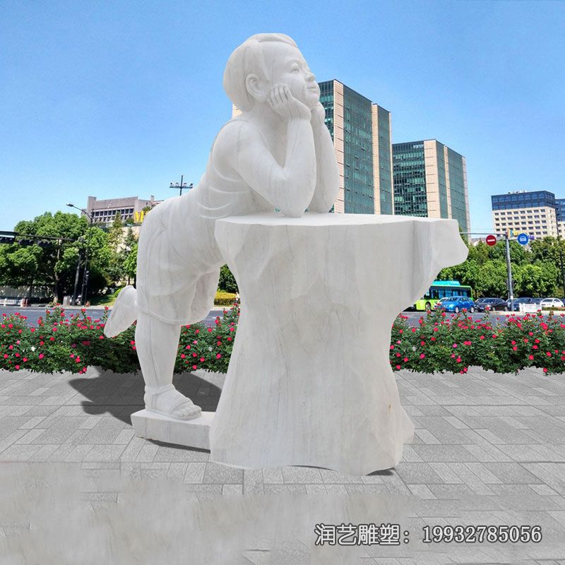 石雕儿童广场雕塑 石雕儿童广场雕塑