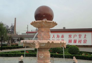 石雕小区风水球雕塑