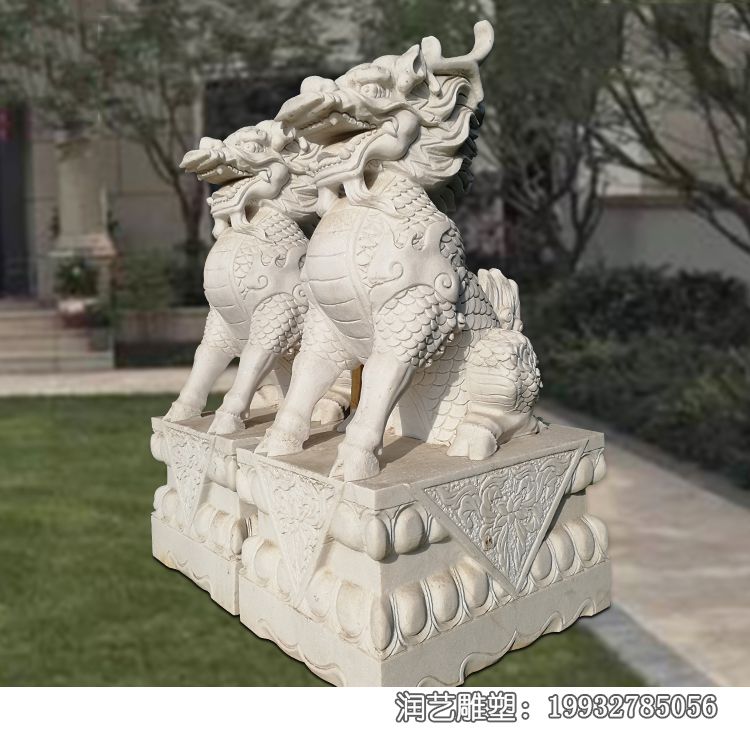 公司石雕麒麟雕塑 公司石雕麒麟雕塑