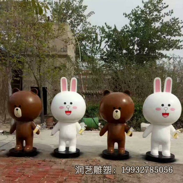 城市玻璃钢可妮兔卡通雕塑 城市玻璃钢可妮兔卡通雕塑