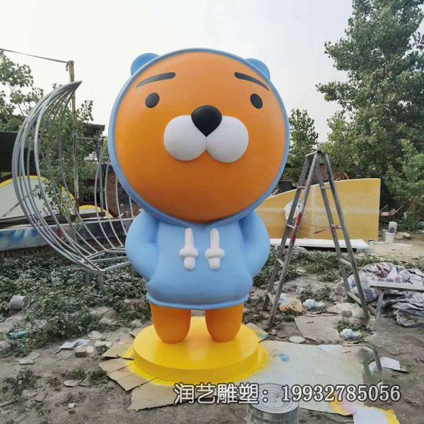 小区玻璃钢布朗熊雕塑 小区玻璃钢布朗熊雕塑