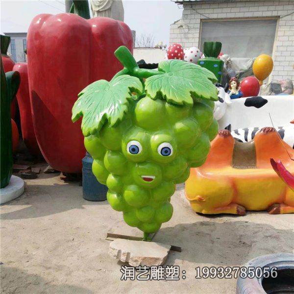 玻璃钢广场景观葡萄雕塑 玻璃钢广场景观葡萄雕塑