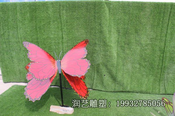 街道不锈钢动物蝴蝶雕塑 街道不锈钢动物蝴蝶雕塑