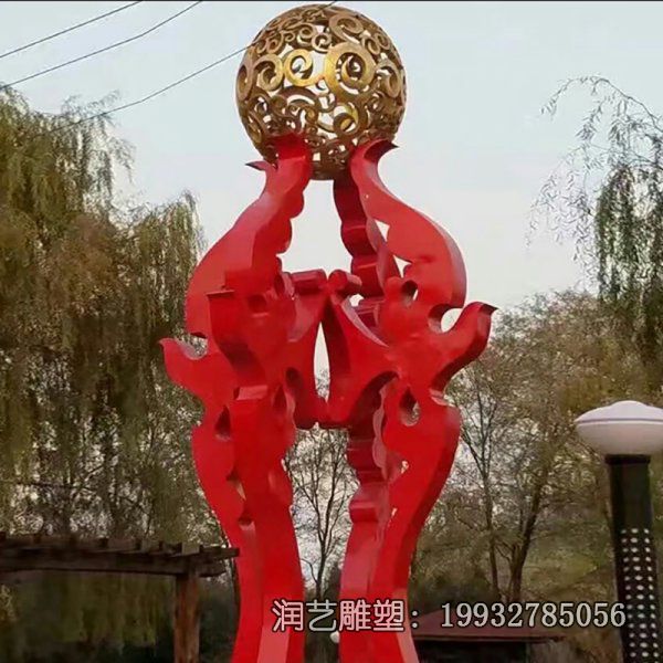 不锈钢小区景观镂空球雕塑 不锈钢小区景观镂空球雕塑