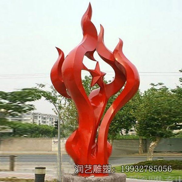 企业不锈钢火炬抽象雕塑 企业不锈钢火炬抽象雕塑