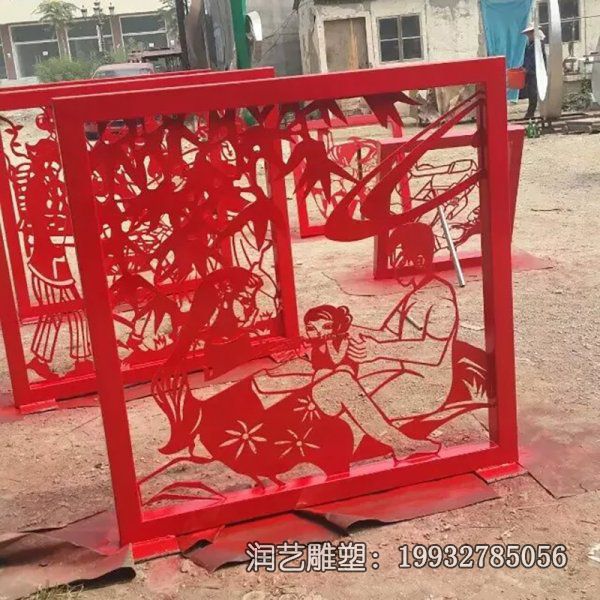 公园景观不锈钢剪纸雕塑 公园景观不锈钢剪纸雕塑