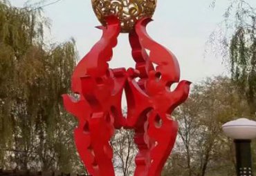 不锈钢小区景观镂空球雕塑