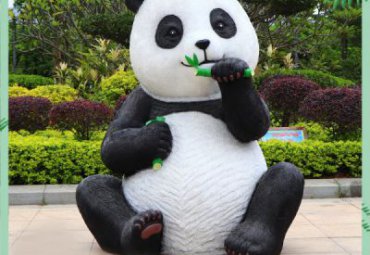 城市玻璃钢熊猫动物雕塑