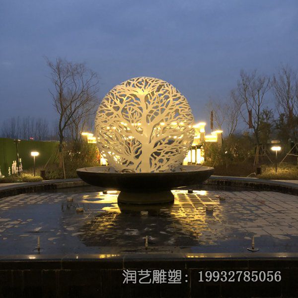 园林镂空不锈钢景观雕塑 园林镂空不锈钢景观雕塑