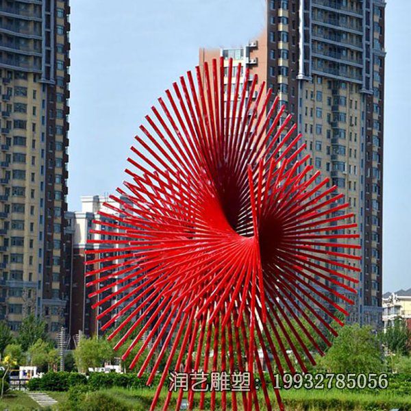 小区抽象不锈钢线条雕塑 小区抽象不锈钢线条雕塑