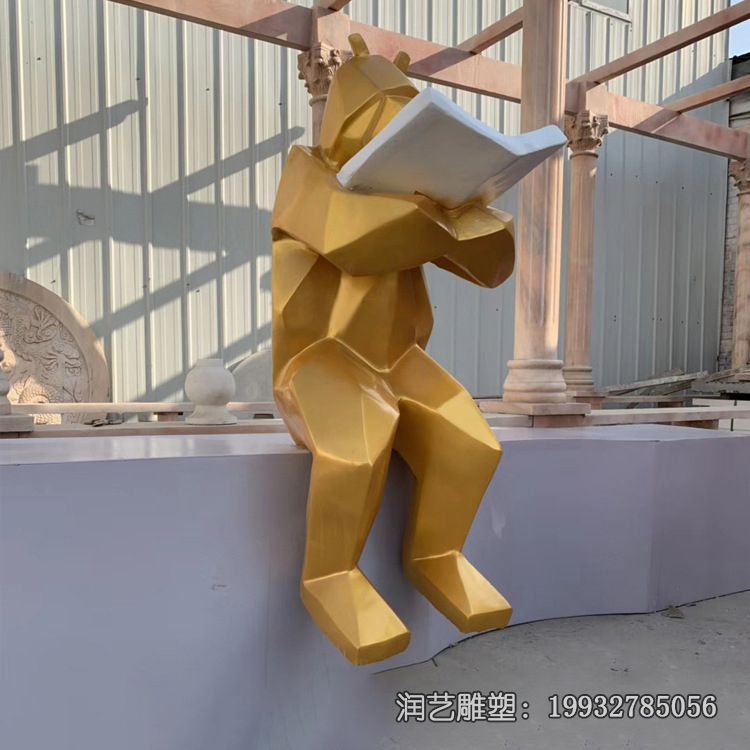 玻璃钢街道熊雕塑 玻璃钢街道熊雕塑