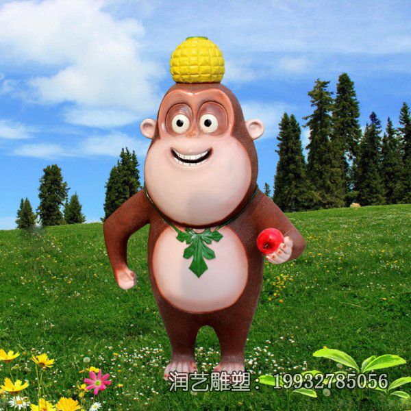 玻璃钢户外熊出没卡通雕塑 玻璃钢户外熊出没卡通雕塑