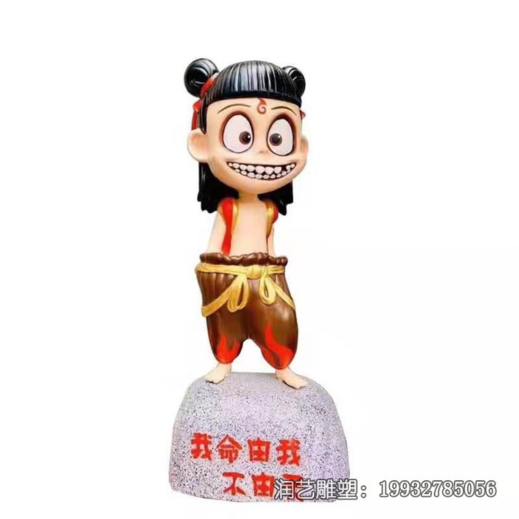景区玻璃钢哪吒雕塑 景区玻璃钢哪吒雕塑