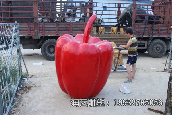 玻璃钢城市景观辣椒雕塑 玻璃钢城市景观辣椒雕塑