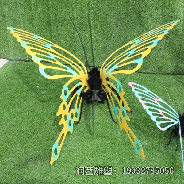 城市动物不锈钢蝴蝶雕塑 城市动物不锈钢蝴蝶雕塑