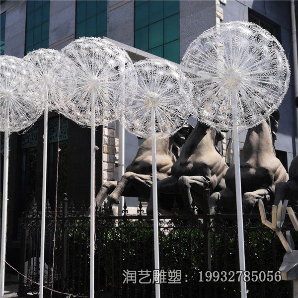 企业不锈钢蒲公英雕塑 企业不锈钢蒲公英雕塑